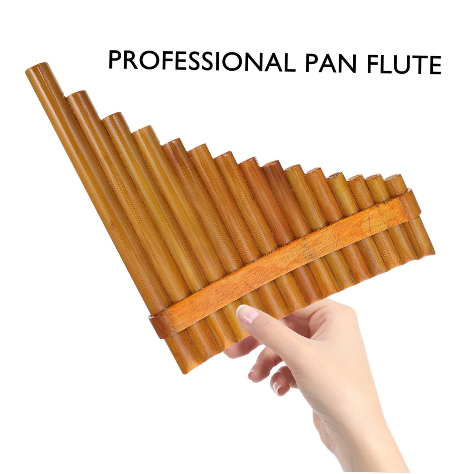 Gatuida Flauto di Pan Portatile a 15 Canne in Materiale Sintetico Tono G Medio Angolo Fisso, Leggero e Creativo, Adatto per Principianti e Ragazzo Ragazza nella Didattica Musicale
