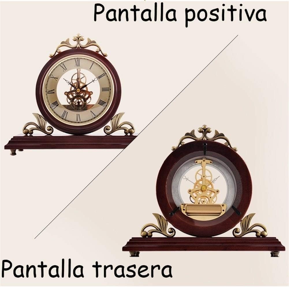 Mantel Clock, Wooden Mantle Clock for Living Room Décor Old-Fashioned Retro Mantel Clock, Battery Operated for Table Living Room Decor Shelf Gift Clock,