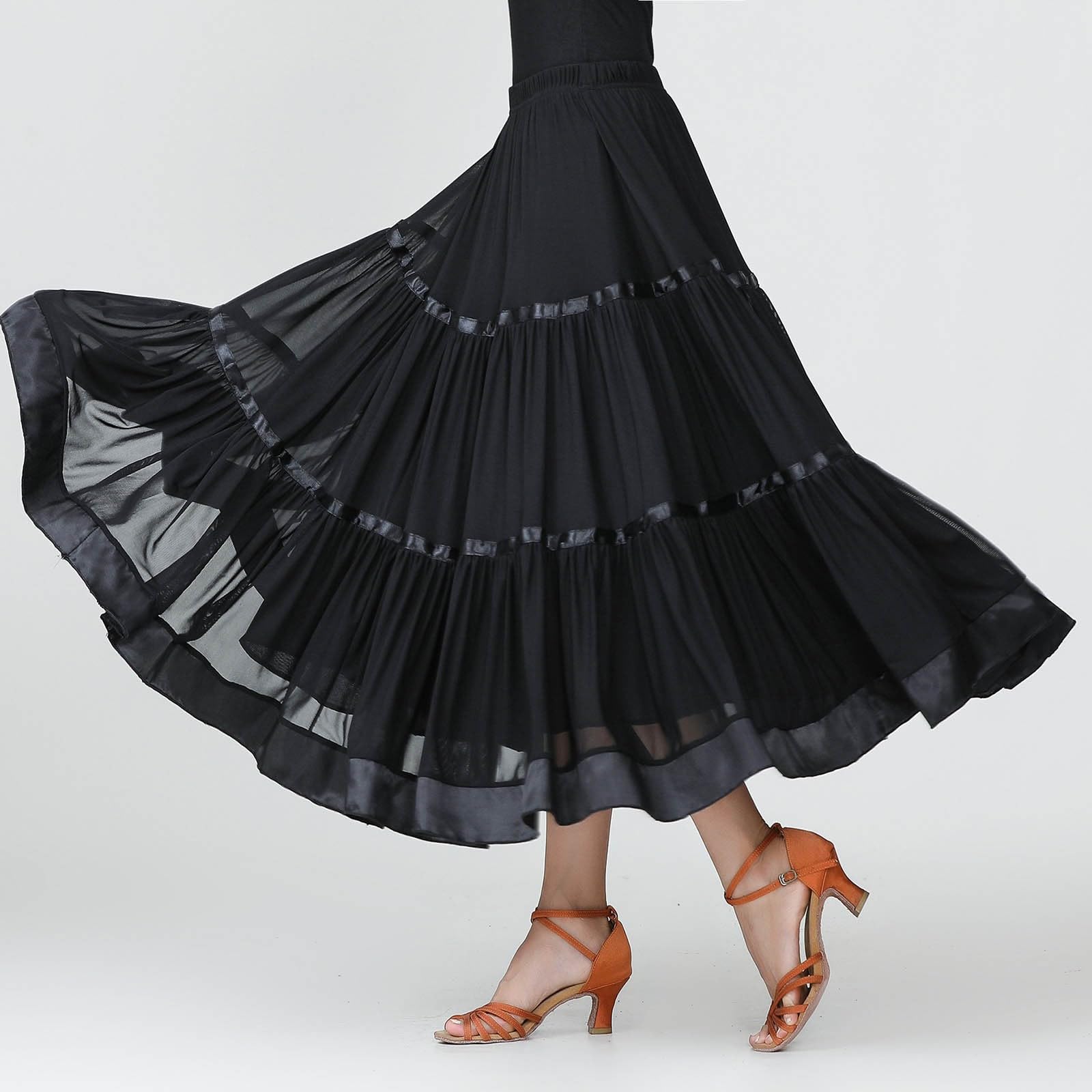 Genérico Faldas Mujer Estilo Casual, Falda Larga Mujer Entallada, Minifalda Baile Tradicional EspañOla con Capas Y Vuelo Actuaciones Faldas Vaqueras Minifalda Falda Larga