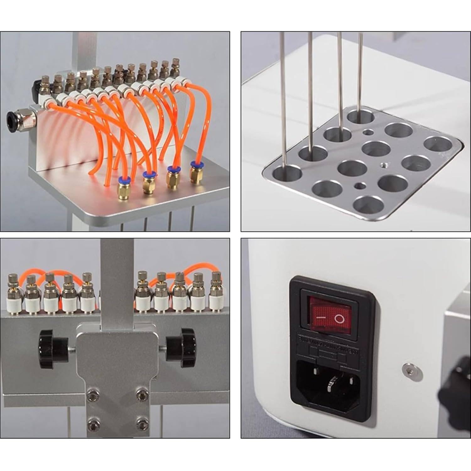 Laborprobenverdampfer, Stickstoffprobenkonzentrator, Stickstoff-Spülkonzentrator, 12 Löcher/24 Löcher Modul optional, anhebbare Halterung, 50 x 28 x 24 cm (24 Module)