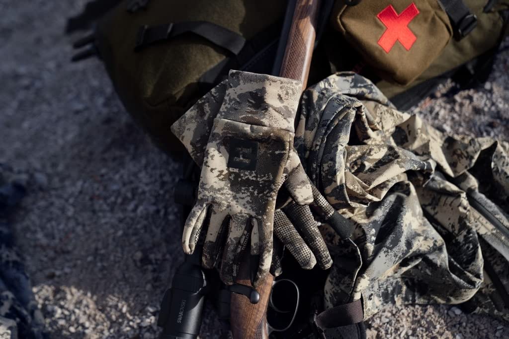 Härkila Mountain Hunter Expedition - Guantes de caza silenciosos con dedos táctiles