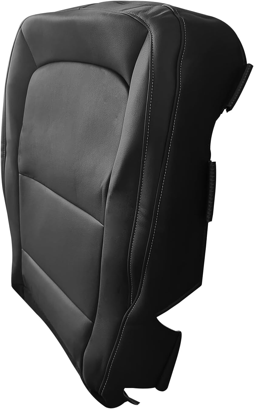 Driver Side Bottom Seat Cover Replacement Fits for Chevy Colorado LT GMC Canyon SLT 2015-2022 Jet Black Microfiber Leather (Also for Passenger Side)