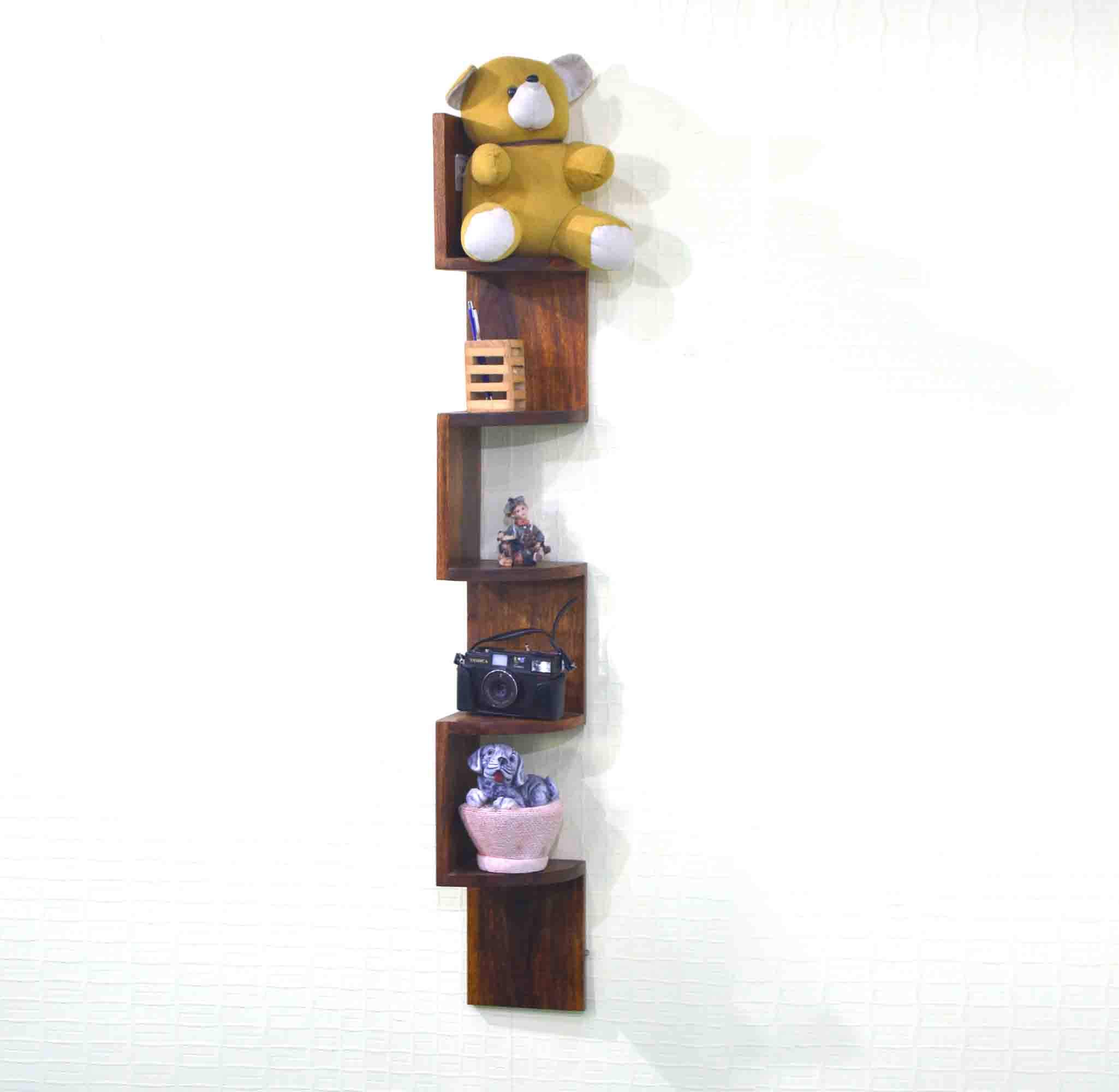 RAJ HANDICRAFT Solid Wood Corner Wall self Solid Wood Furniture | Solid Wood Furniture Online | Solid Wood Wall Shelf | Wooden Wall Shelf | Wall Shelf | Wooden Wall Shelf U 3422-image-32