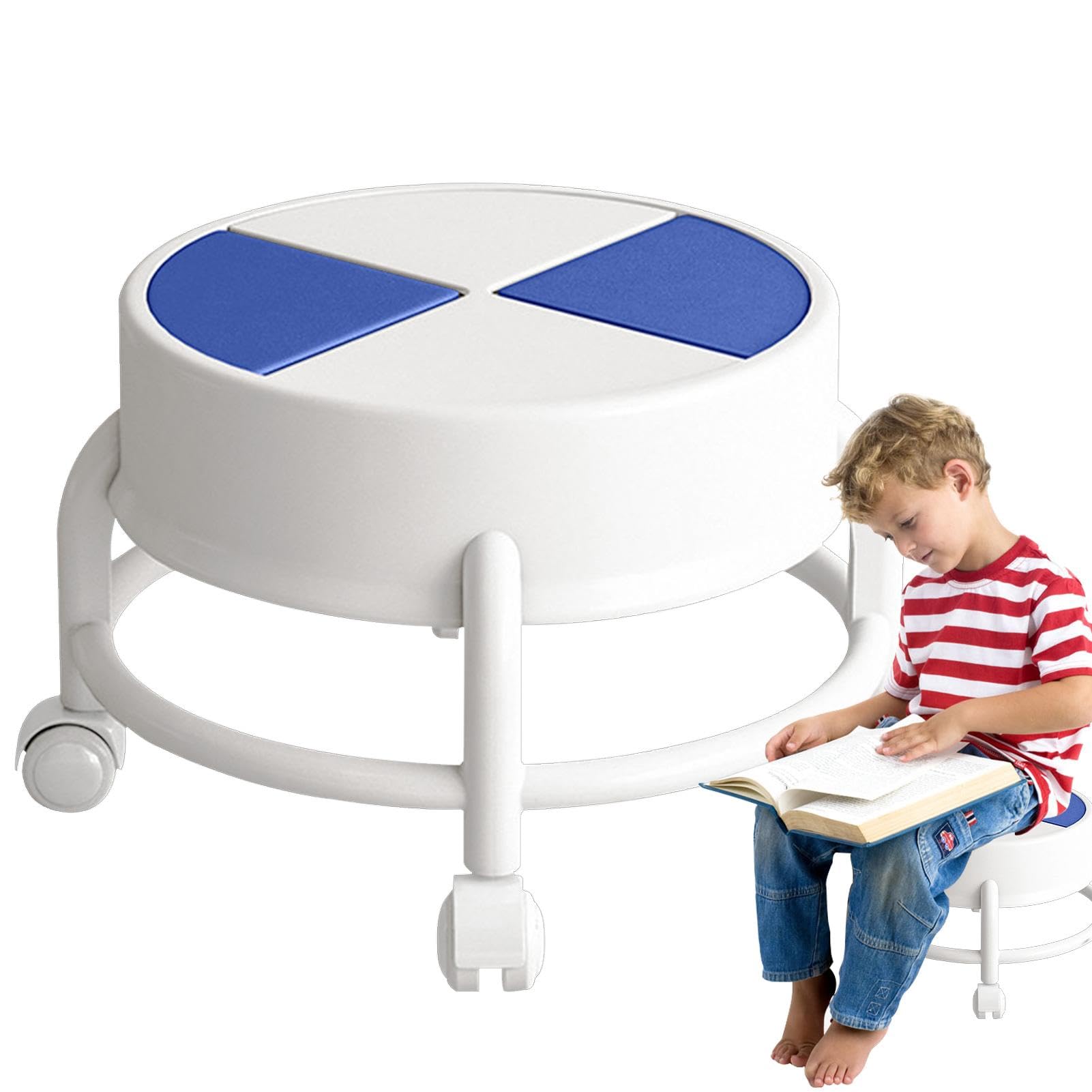 Sedia a rotelle Basso, Sgabello con ruote Basso,Sedia a rotelle bassa altezza con ruote - Sgabello a rotelle basso mobile robusto, scala con ruote girevoli a 360 ° per soggiorno