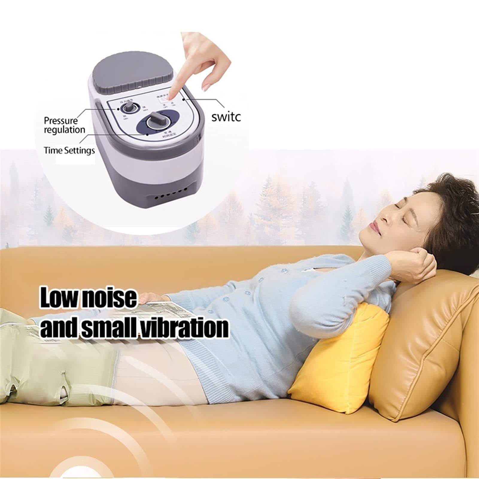 Masajeadores eléctricos para pies, masajeador de compresión de Aire para piernas, linfático y de circulación sanguínea, Botas de recuperación, para Aliviar El Dolor