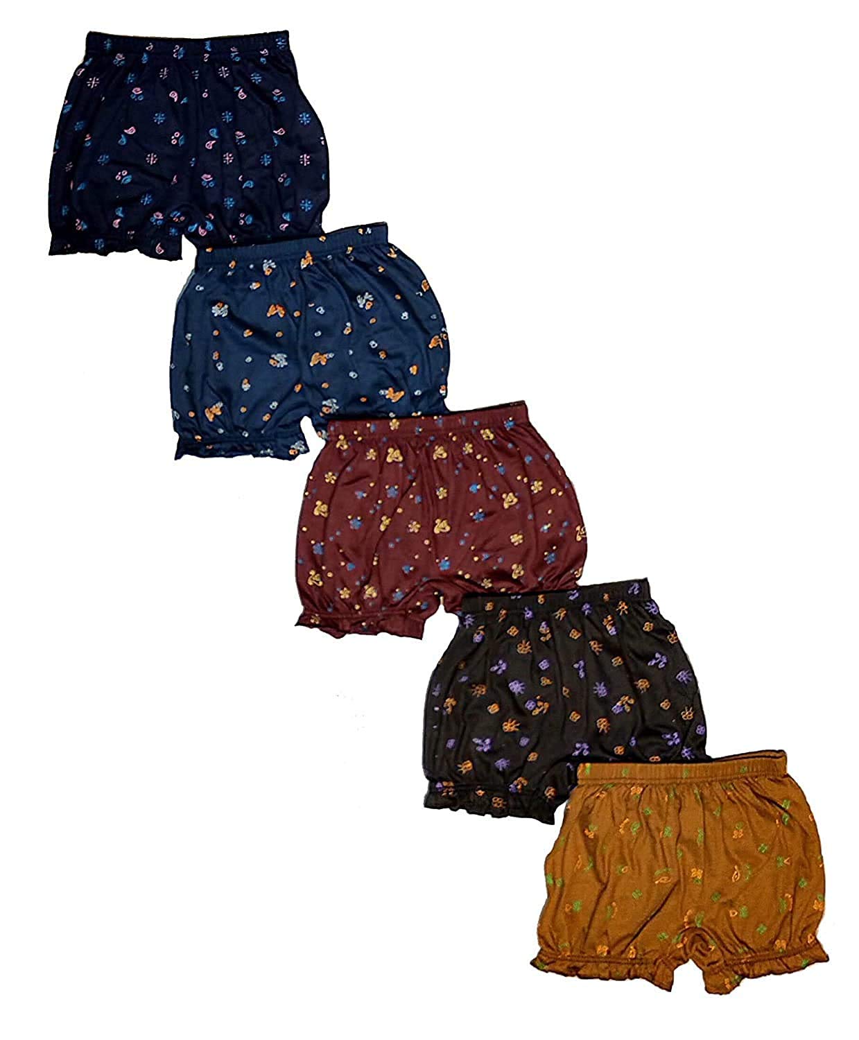 Bloomer Ladies Womens Cotton Bloomer Panties (Plain & Print) Combo of 5-picture-44