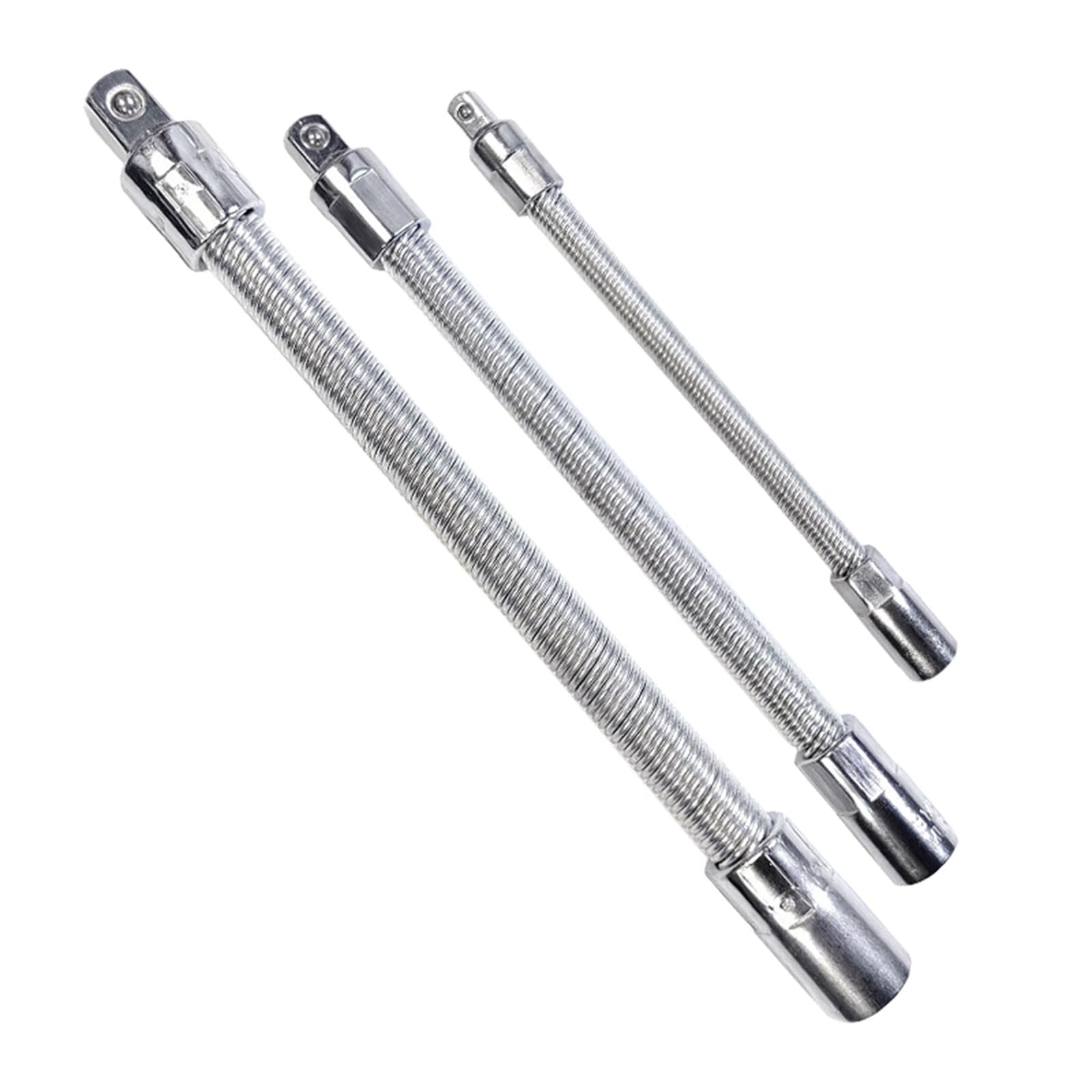 Tsophreniq Multicolor 3Pcs Flexible Socket Wrench Extension Rod Set Flexible Drill Bit Set Bendable Shafts Bendable Shafts