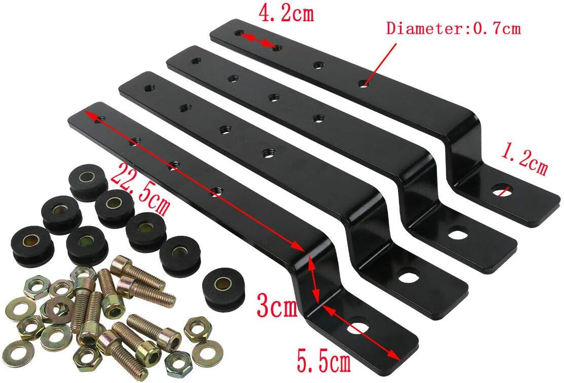 Green-L Universal Adjustable Hard Saddlebag Heavy Duty Mounting Brackets Kits Fit for Harley Glide