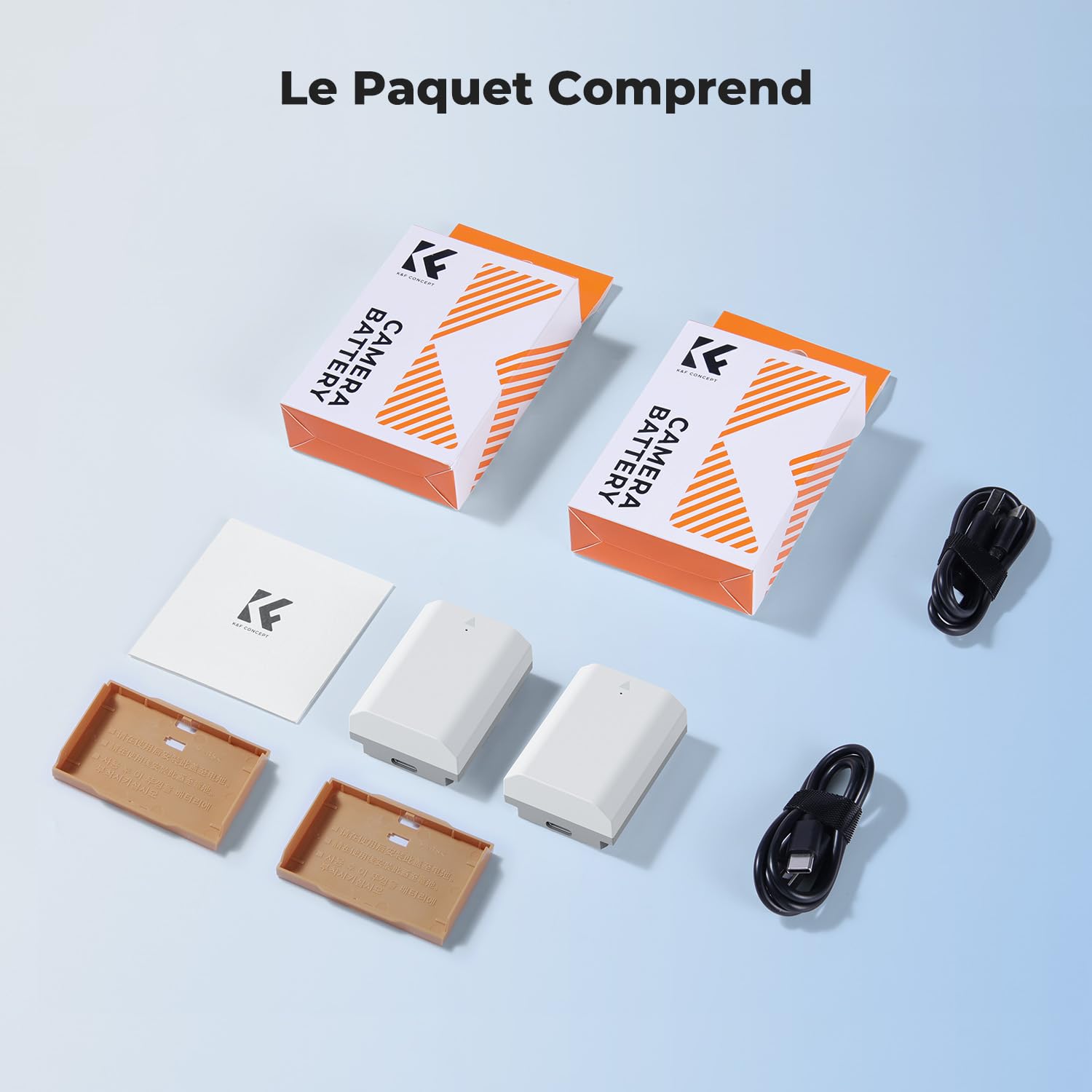 K&F CONCEPT 2 NP-FZ100 Batteries 2600mAh Grande Capacité Charge Directe