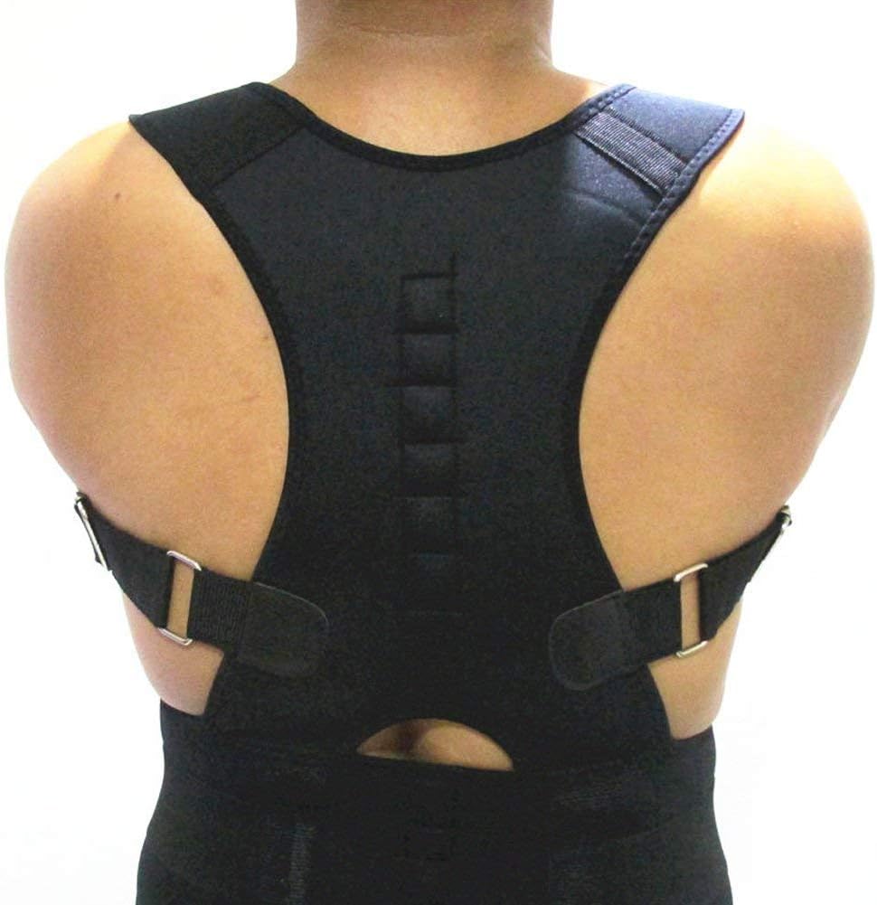 Magnetic Therapy Posture Corrector Brace Unisex for Women Men | Lumbar Pain Relief | Shoulders Back Belt Support (M 30"-33")