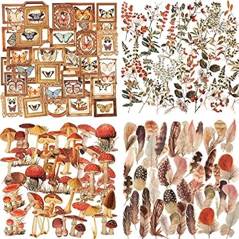 OOTSR 160 pegatinas vintage naturales para álbumes de recortes Cover