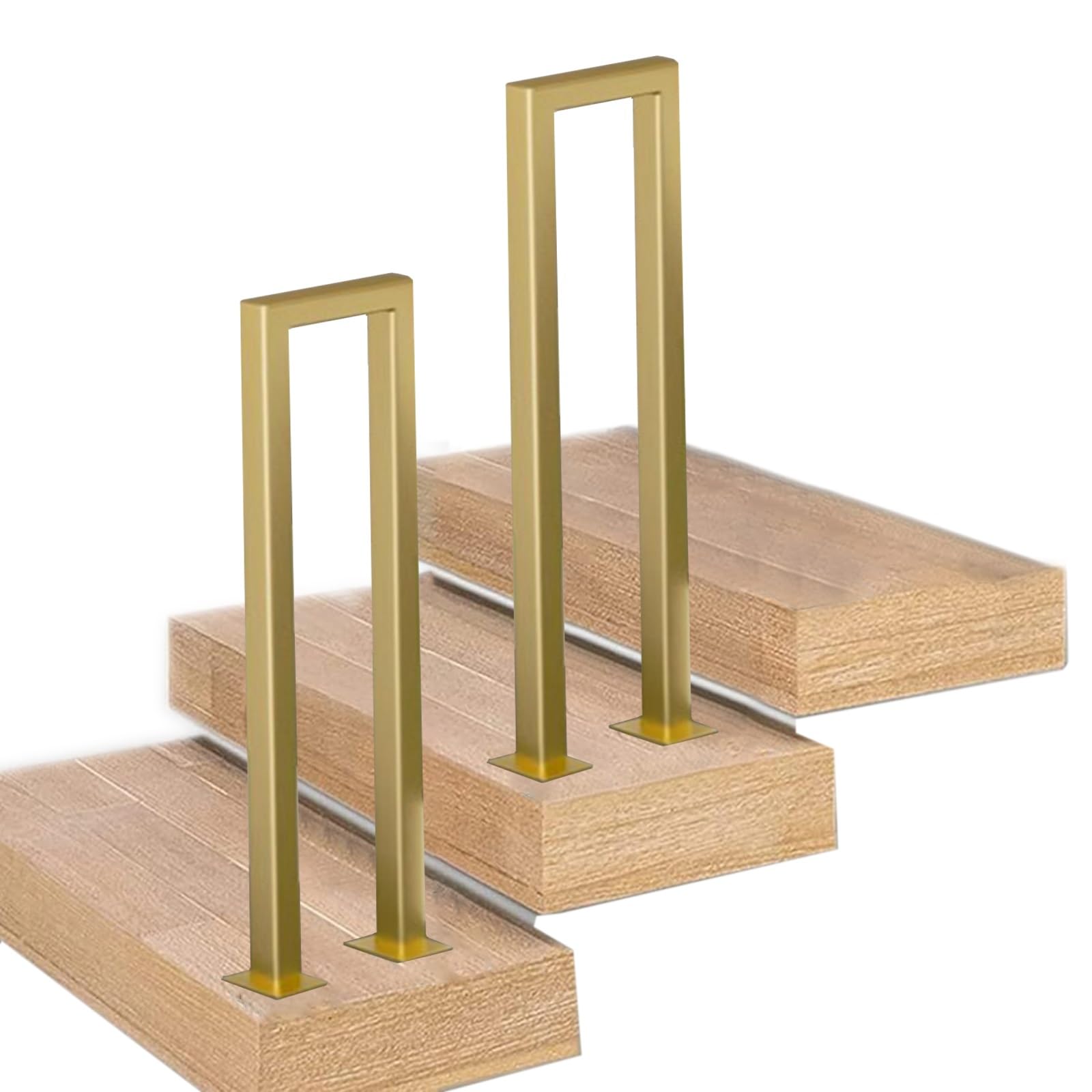 Rambarde d'escalier dorée ultra robuste 200 kg pour sécurité enfant