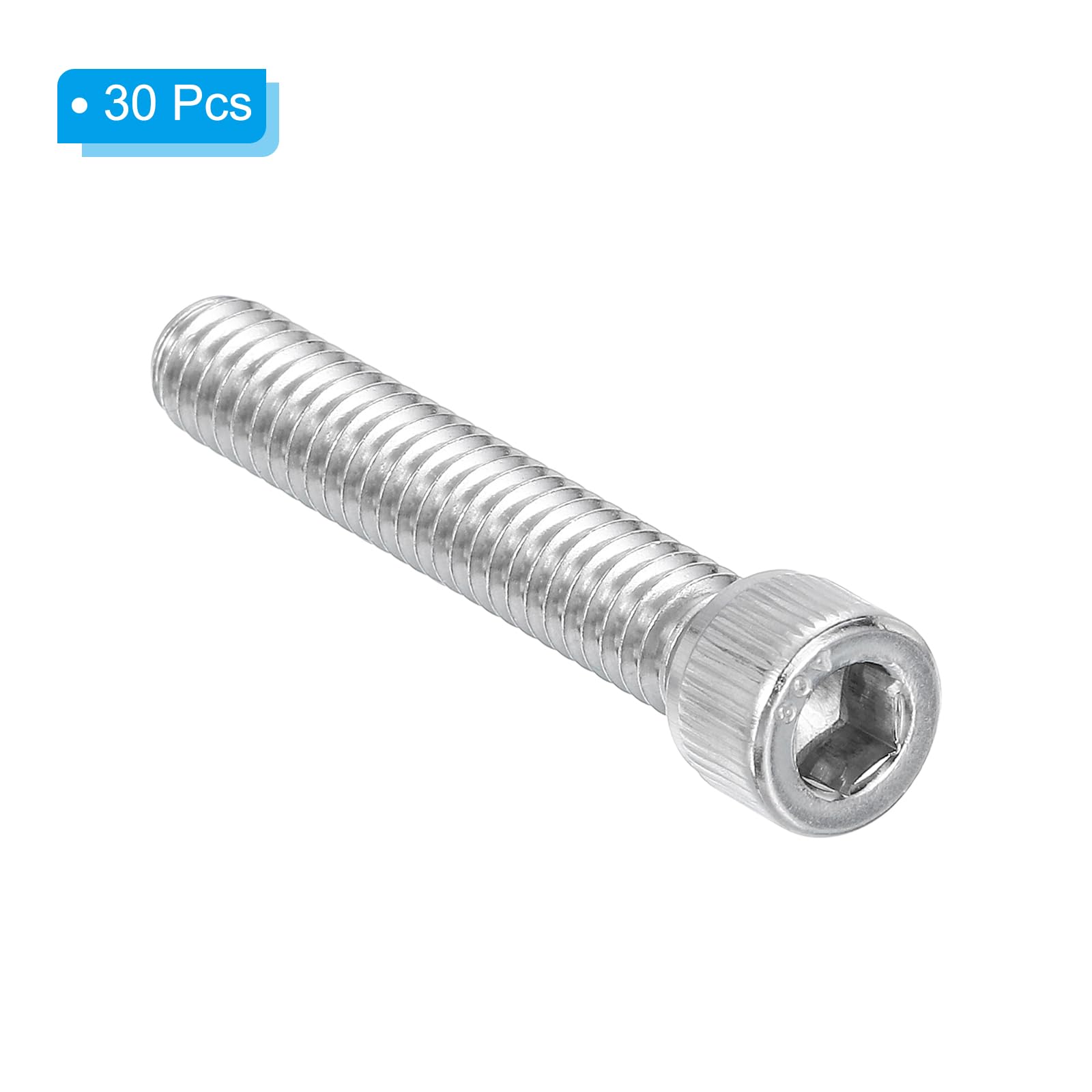 PATIKIL 1/4-20 x 1-1/2" Hex Socket Cap Head Screw Bolt, 30Pcs 304 Stainless Steel 18-8 - Image 3