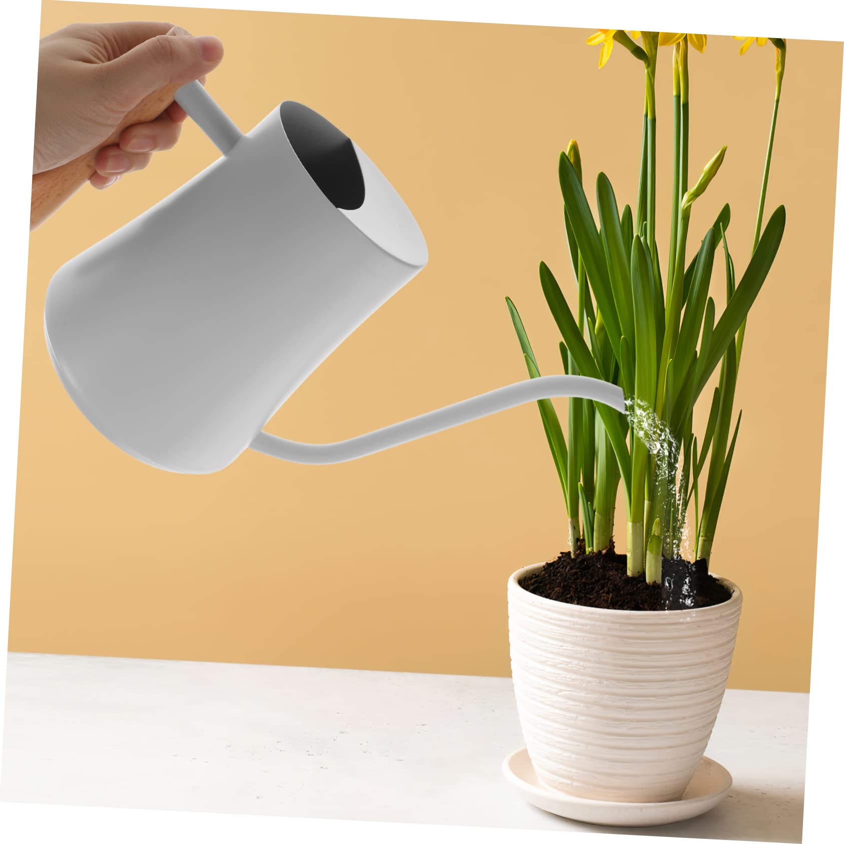 Gießkanne Im Retro-Stil Fassungsvermögen 1000 Ml Edelstahl Ausguss Für Kinder Für Zimmerpflanzen Und Gartenarbeit Im Freien