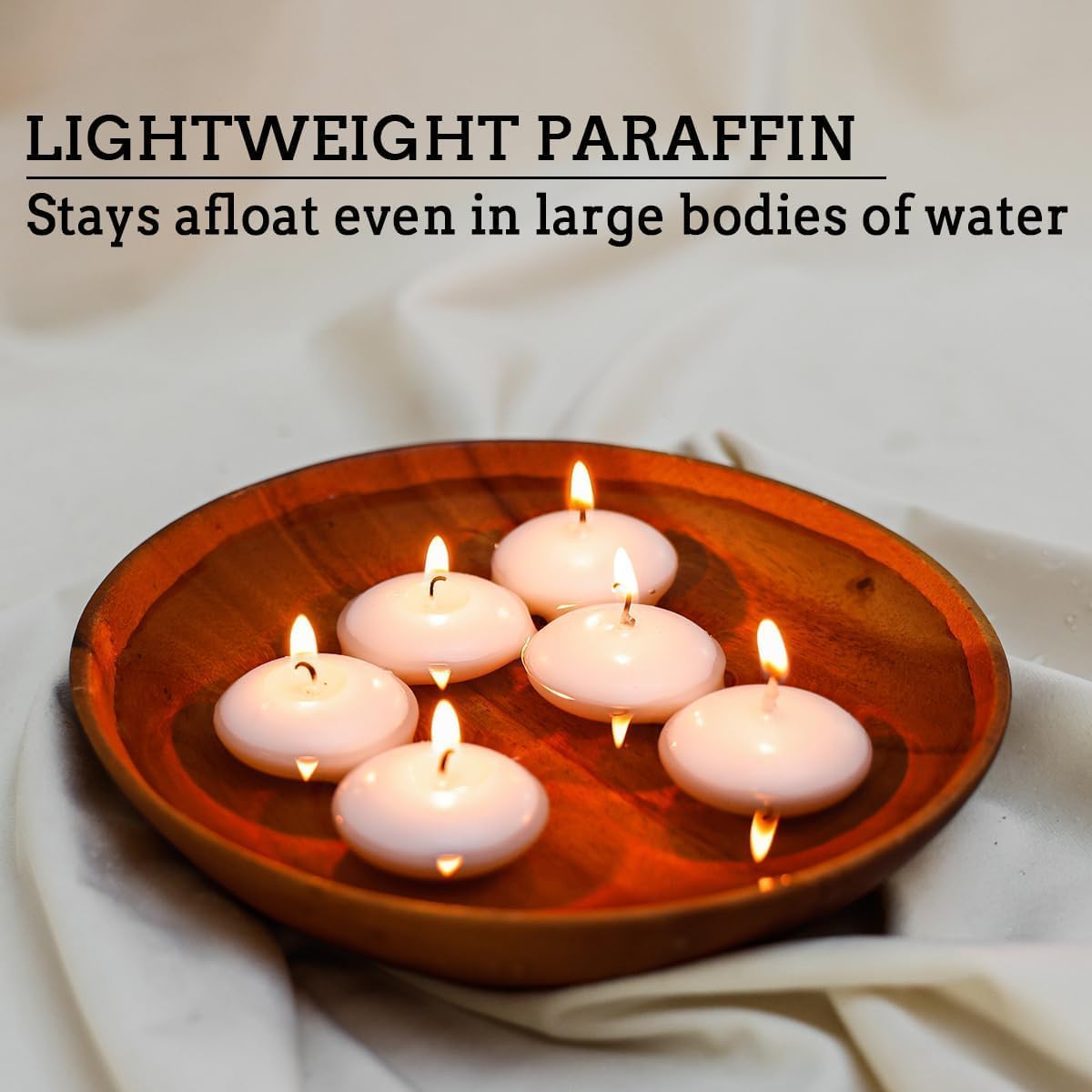 Pliadvbu Unscented Floating Candles Set of 72, 3 Inch White Dripless Wax for Centerpieces at Wedding Pool Party Holiday, 10 Hour