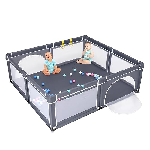 Miniatura 1 de Costzon Corralito para bebés para niños pequeños, patio de juegos grande para interiores y exteriores, centro de actividades para niños con bolas