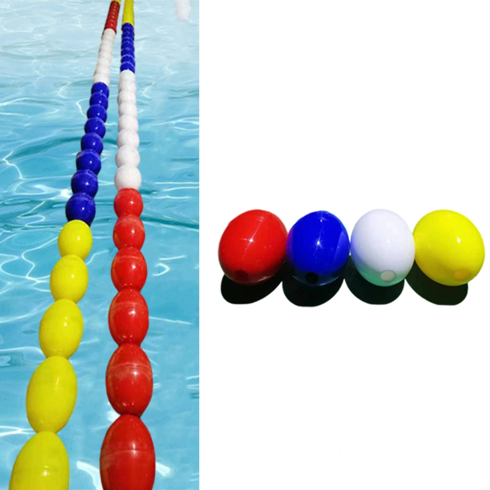 Kit Corde De Piscine Avec Flotteurs – 5 Mètres Haute Visibilité + 2 Crochets – Ligne De Couloir Natation Pour Entraînement, Compétition Ou Loisir