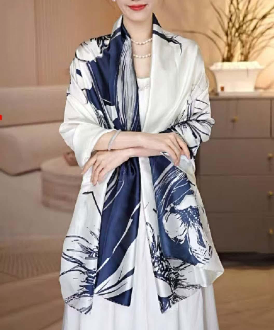 Xyueanlo Scarfs for Women Fashion Scarves Print Floral Dressy Scarf Lightweight Sunscreen Wraps Shawls