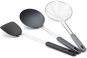 Joseph Joseph Nest Fusion Compact Silicone Turner, Spoon, and Skimmer for Enhanced Kitchen Efficiency