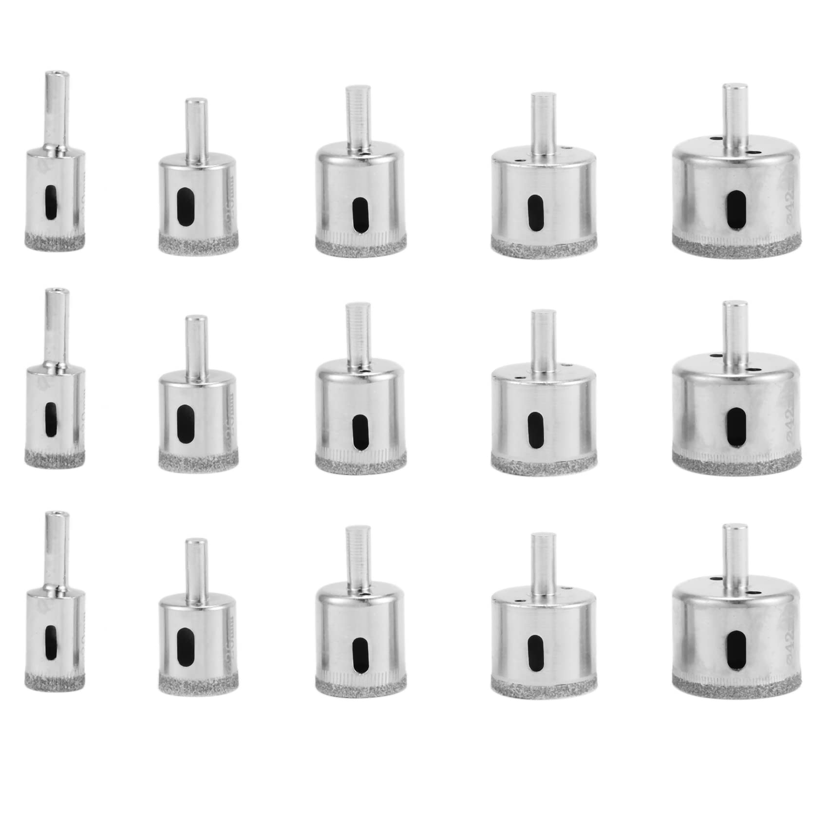 Jnchdghwa Silver 15X 20-42Mm Hole Saw Drill Bit Set For Tile Cutting