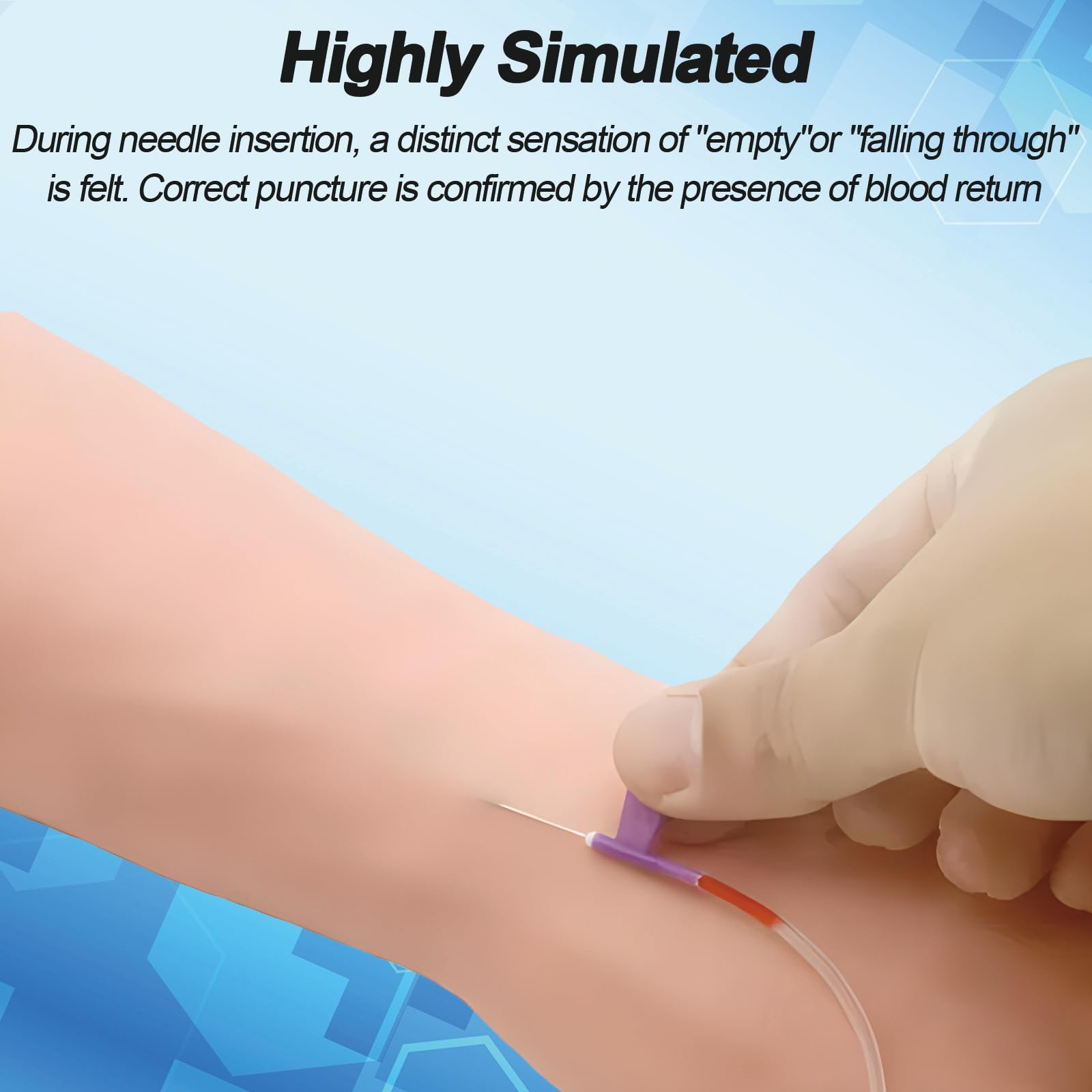 DRXRD IV Armmodell Blutabnahme Set mit Komplettset an Zubehör und Aufbewahrungstaschen für die Übung von Venepunkturen Bluttransfusionen Venenpunktionen und Phlebotomie
