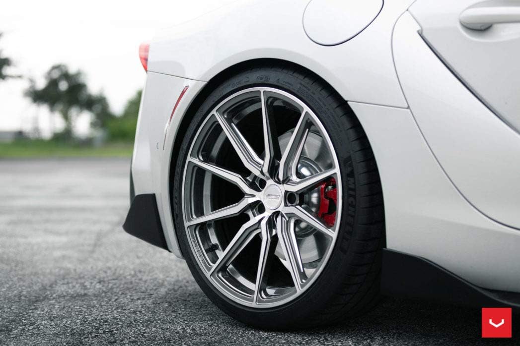 20" Inch Vossen HF3 Hybrid Forged Gloss Graphite Polished Wheels Rims Only | Set of 4 | Fits Audi Mercedes BMW Infiniti Dodge Cadillac Chevy Ford Lexus Nissan Hyundai Tesla