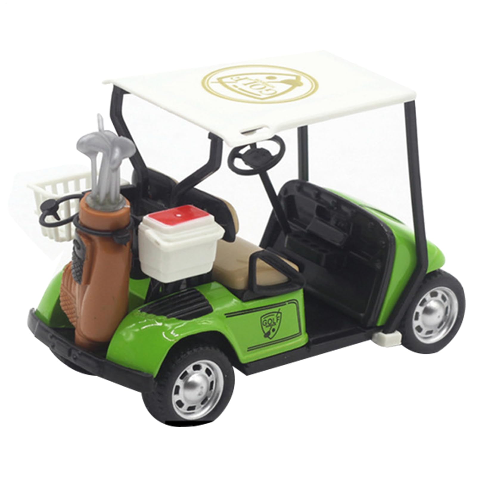 Mini Golf Model, Mini Golf Cart Model Toy, Pullback Action Cart Assembly Play Vehicle Girls Cake Decoration