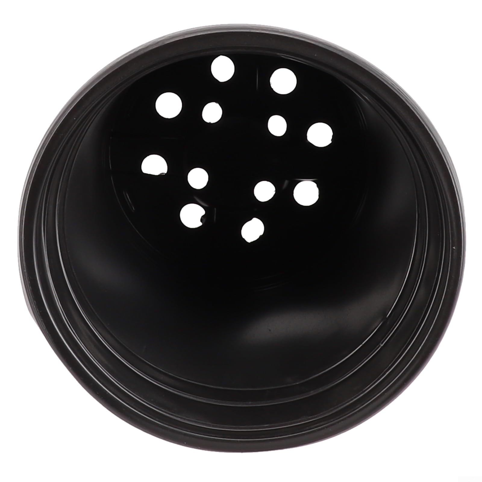 Whychstore Maceta de plástico negro fuerte, forma redonda, aloe vera, bonsái, flor, hierbas, suculentas (B)