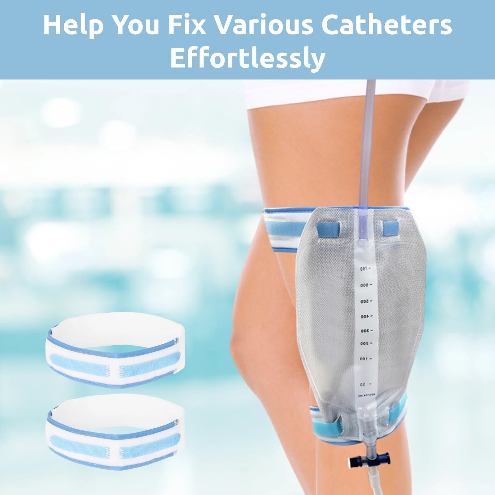 8 Pack Catheter Stabilization Fastener Stickers For Foley Bag, Leg Band Holder, And Urinary Strap Patch Accessories