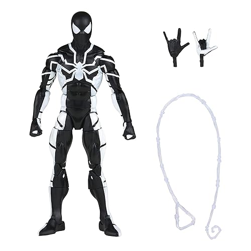 Hasbro Figura de Acción Spider-Man Marvel Legends Serie Future Foundation de 6 pulgadas (Traje Stealth), Incluye 4 Accesorios
