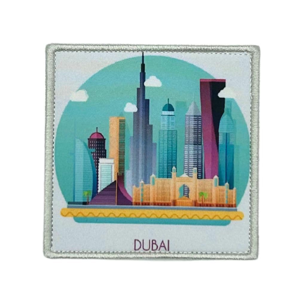 Velcro Hook Patch, Tacti-Cool DUBAI Collection, Dubai Skyline for bag/vest, tech gadgets for kids & adults, for school backpack, for pencil case, for gym bag, gift for men/women
