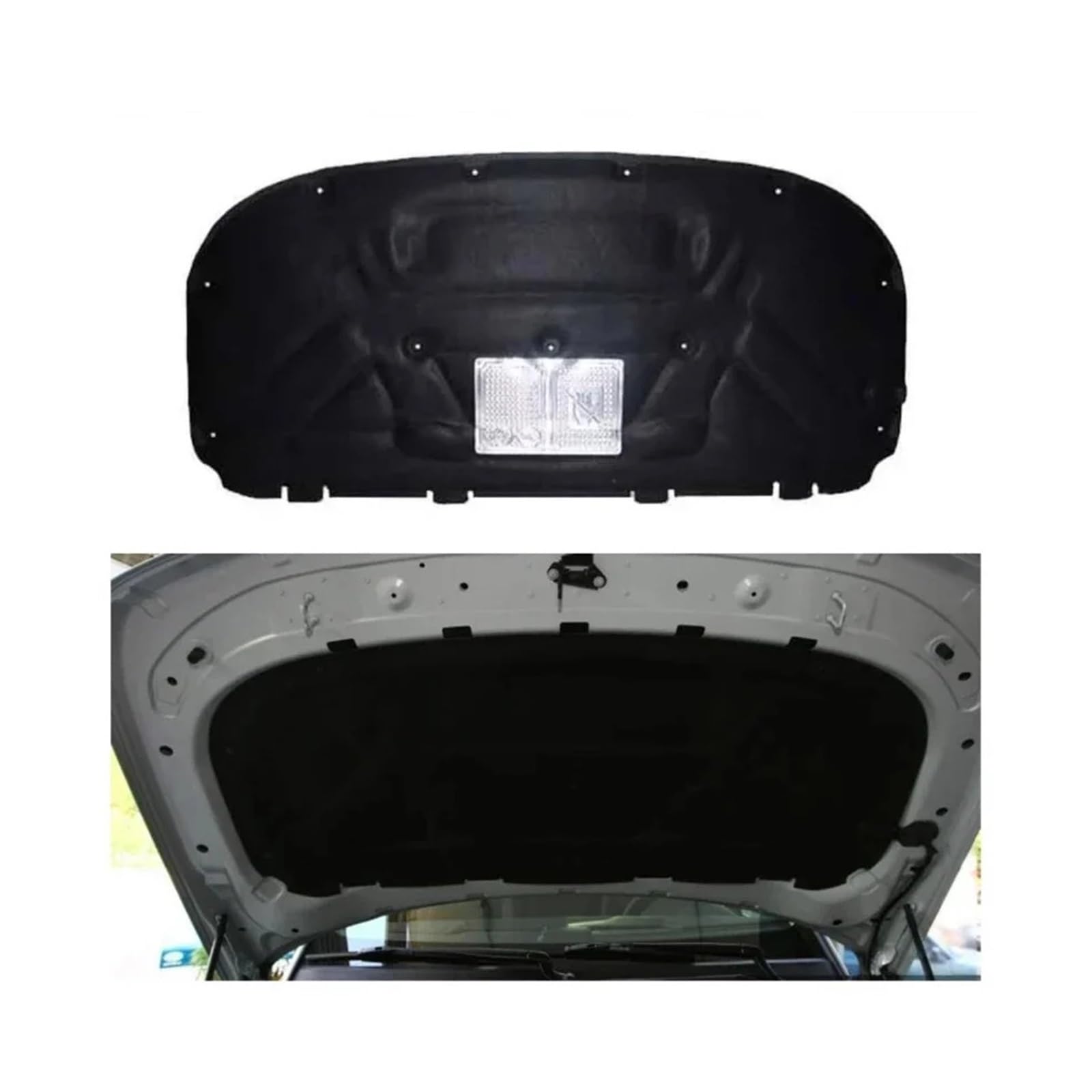 Dlkaddkgf Black Compatible For Land Rover Range Rover Sport L320 2005-2013 Car Heat Sound Insulation Cotton Front Hood Engine Firewall Mat Noise Deadener