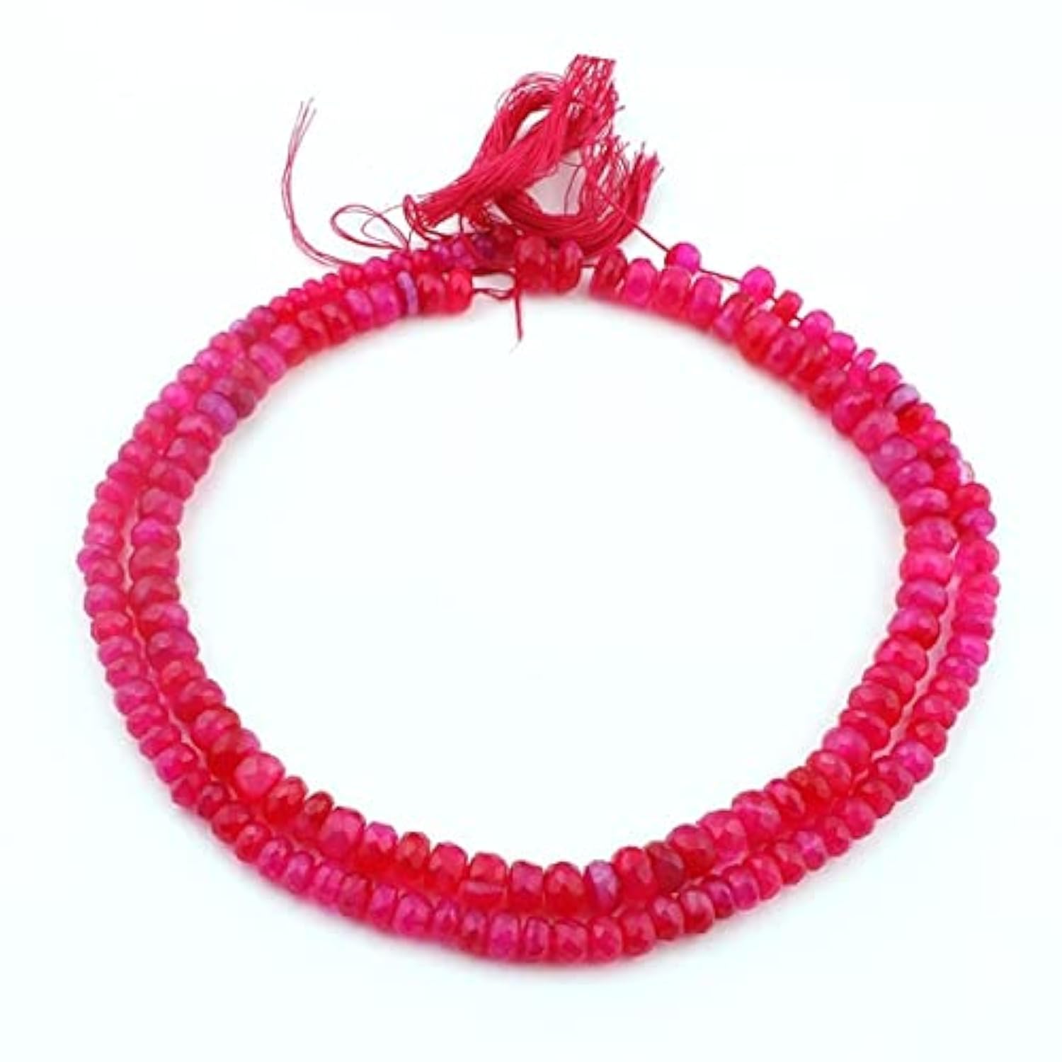 Chalcedony rondelles beads perles facettées 5mm-8mm pour la fabrication de bijoux DIY