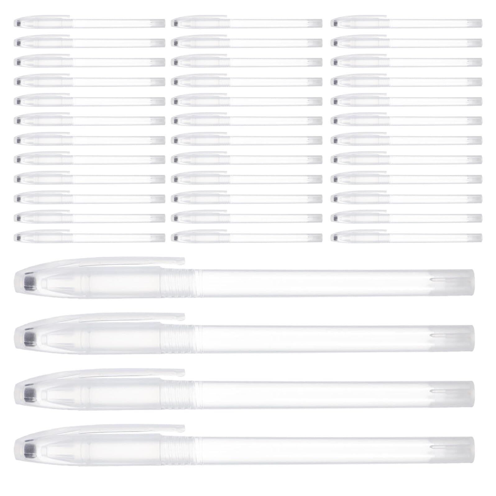 NUOBESTY 200 Pezzi Portapenne Trasparente in Pp Impugnatura Confortevole e Assemblaggio Flessibile, per Appunti e Schizzi a Scuola e Ufficio, Design Pratico e Resistente