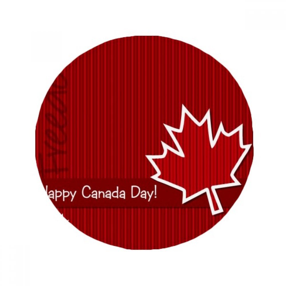 Cadeau Canada Day tapis ronde multicolore 50cm pour célébration et maison