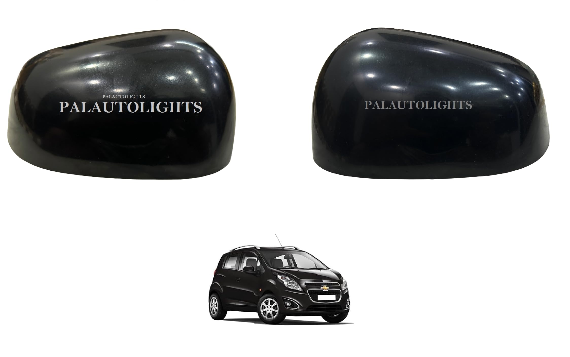 PALAUTOLIGHTS-Side Mirror Cover/Scalp/Cap Black Color Compatible with Chevrolet Beat -Set of Two Right and Left-image-42