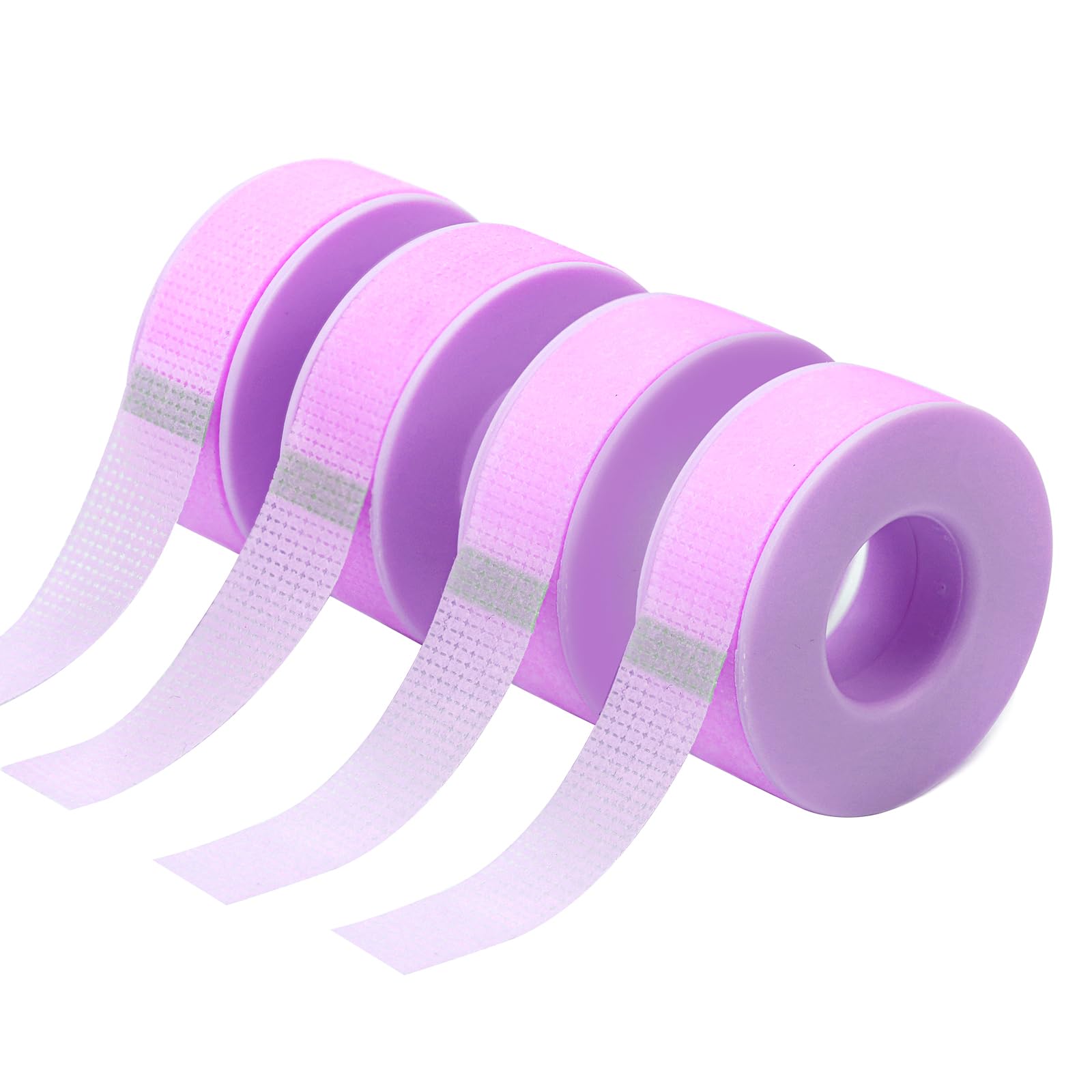 Obeyalash Purple Silicone Lash Tape for Eyelash Extension 4 Rolls, 0.49inch x 15.7 Yards, Breathable, Waterproof, Hypoallergenic