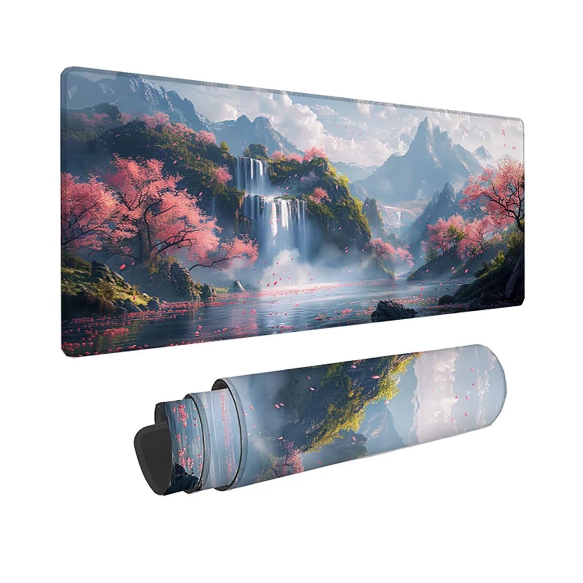 Tappetino per Mouse Gaming XXL 1200x600x3mm – Ufficio Mousepad Grande Migliora la Velocità e la Precisione Tenuta Stabile Sottomano per Ufficio e Casa Accessori Scrivania Paesaggio Montagna LMDT13170