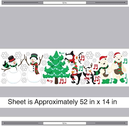 Miniatura 2 de Christmas Cheer Holiday - Juego de calcomanías de pared de villancicos de Navidad Chromantics