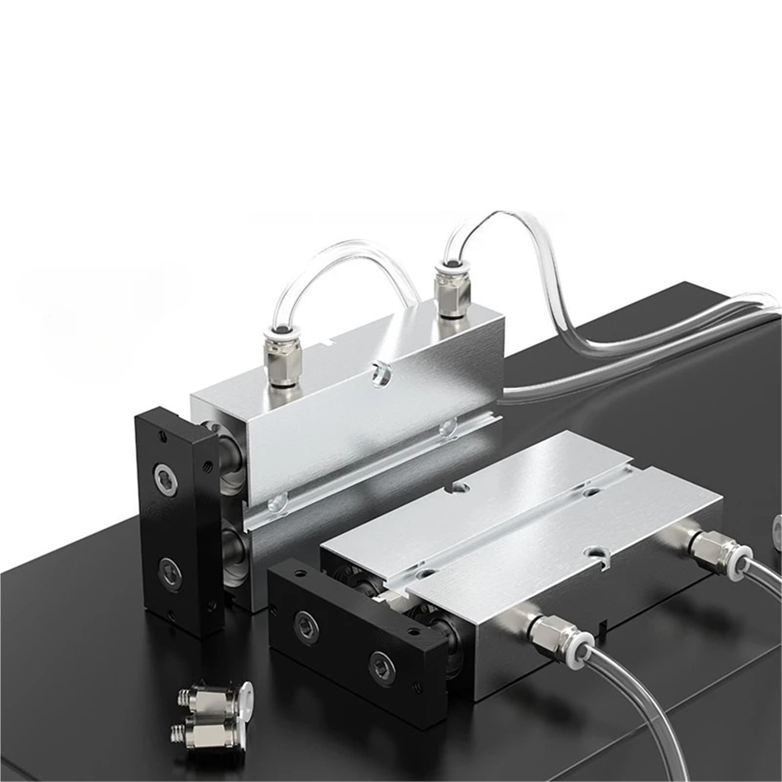 Vérin pneumatique TN16 double tige anti-rotation avec course 60mm