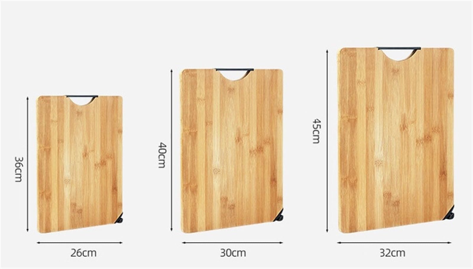 Tabla de Corte Profesional Tablas De Cortar De Bambú Para La Cocina, Tabla De Cortar Con El Bloque De Bambú Del Carnicero De La Tabla De Cortar De La Piedra De Afilar Resistente y Antideslizante(32*45