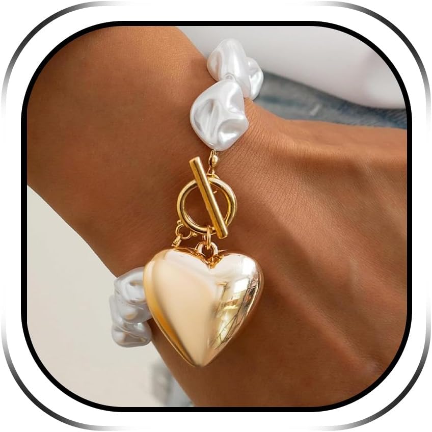 Harry and Henry Baroque Pearl Bracelet for Women Elegant Irregular Pearls Bracelets Adjustable Boho Jewelry Gift for Her Birthday Wedding Jewelry Gifts