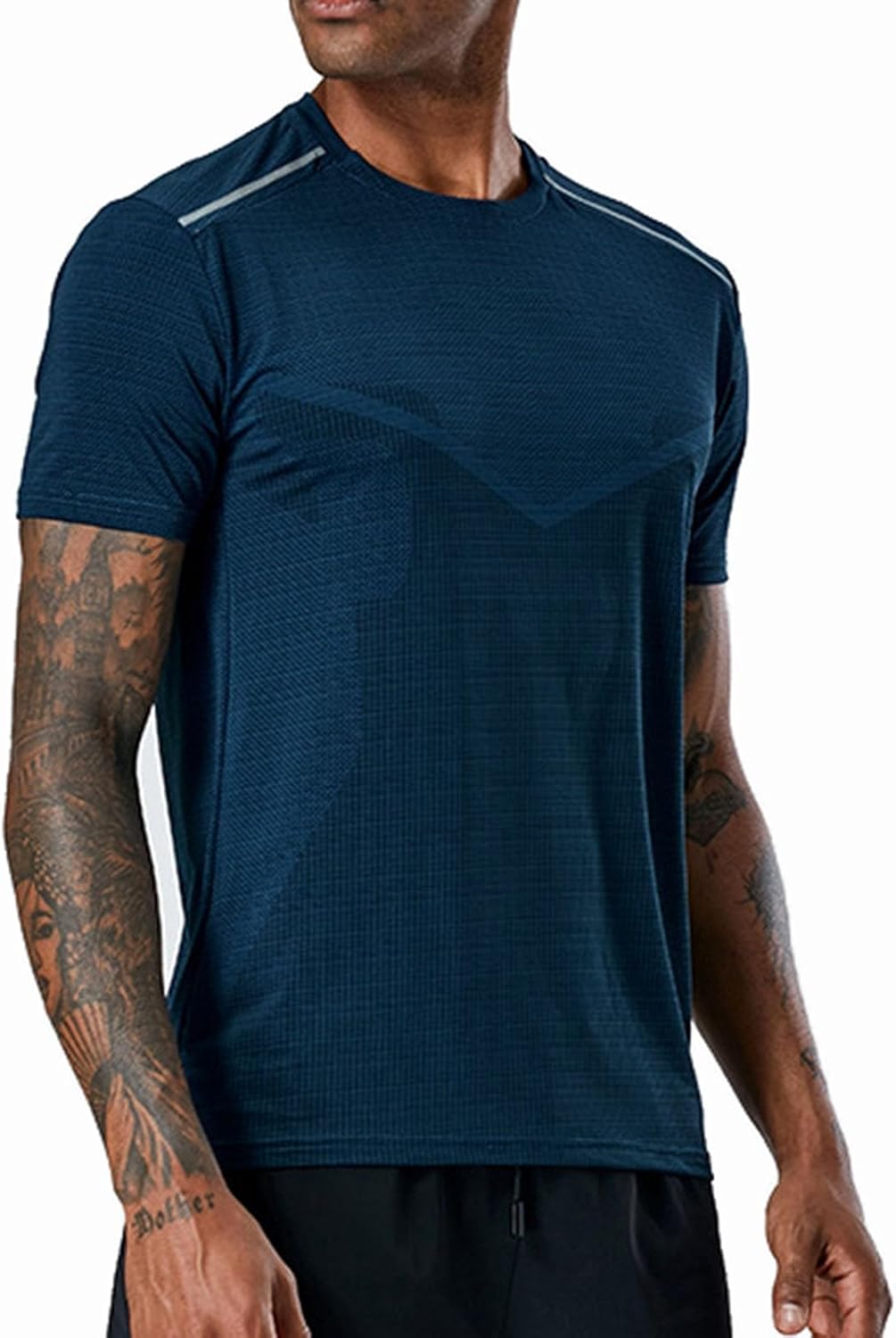 Men's Athletic T-Shirt Performance Gym Shirt Quick Dry Moisture Wicking Tee Running Workout Short Sleeve Tops