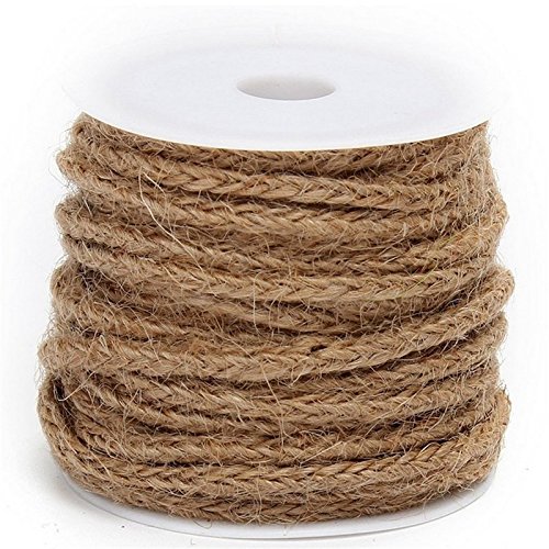 Gigamax(TM) New Arrival 5m natural hessian jute burlap ribbon strand rope diy craft vintage wedding party decor GI877357[1]