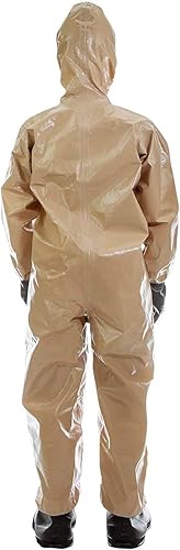 Miniatura 5 de MIRA SAFETY Traje de protección desechable con capucha y puño elástico (YL), YL.