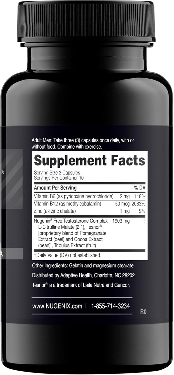 Nugenix T Booster - Free Testosterone Booster Supplement for Men, 30 Count — Amazon image 5
