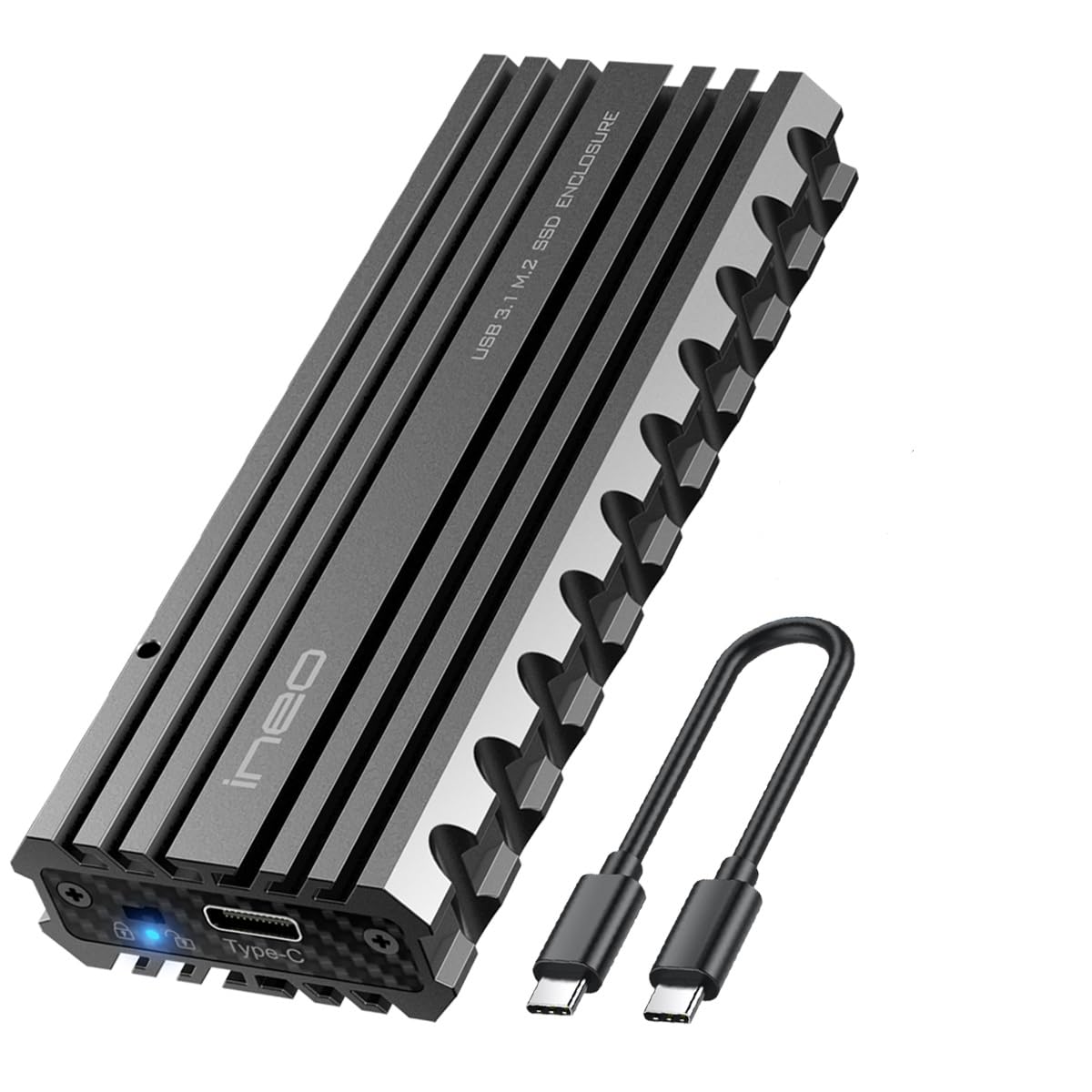 Amazon.com: Ineo M.2 NVMe (PCIe) SSD USB10Gbps Type-C Rugged