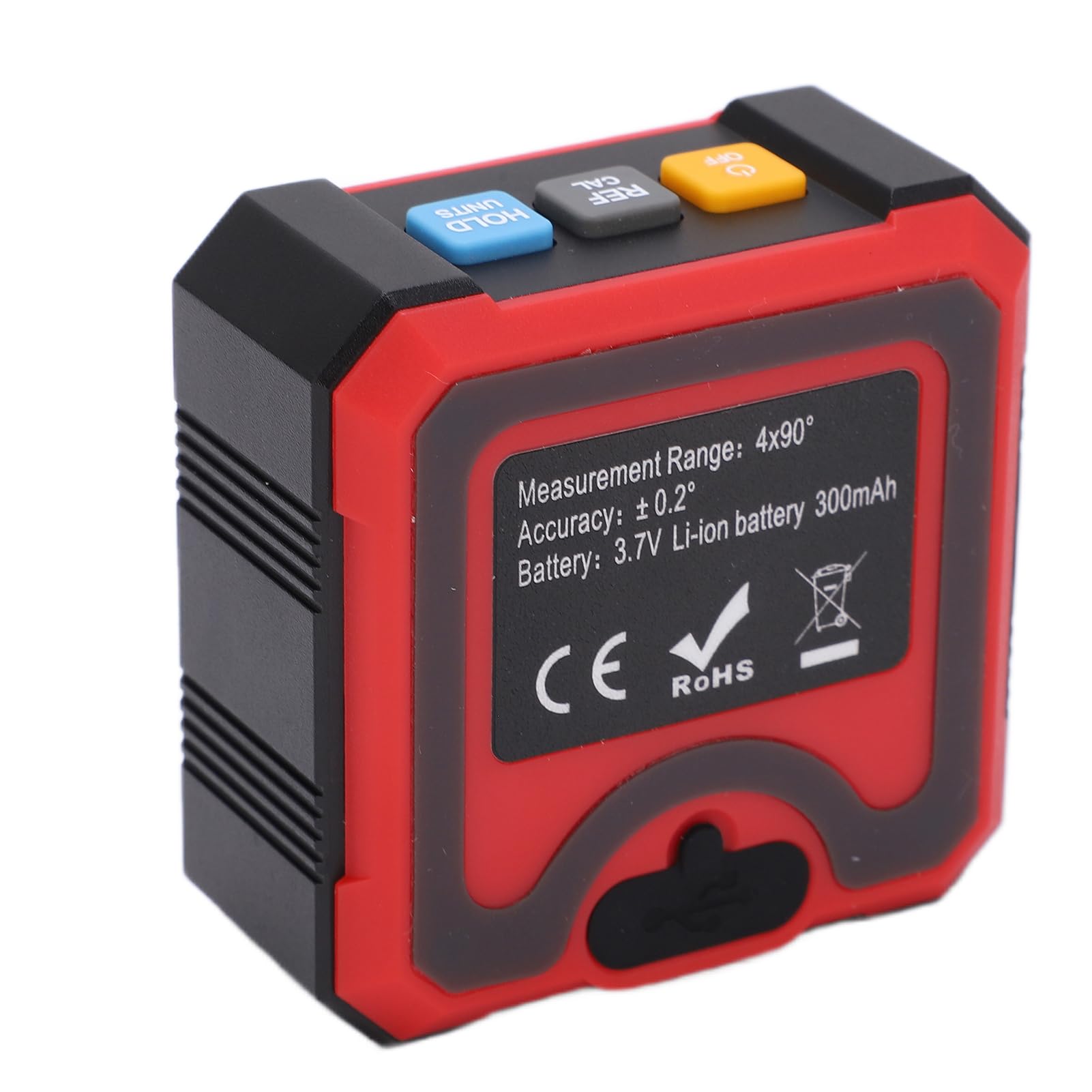 Inclinometro digitale LM320A e goniometro con misuratore di angolo - Display LCD retroilluminato con ribaltamento automatico, base magnetica e ricarica di tipo C per costruzioni e