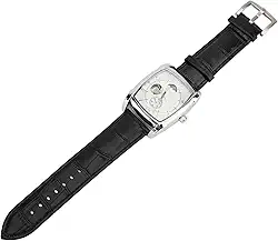 Relógio Mecânico Esqueleto para Homens Fase da Lua Relógio Analógico Cronógrafo de Luxo Luminoso Com Corda Automática, Com Design Aberto, Resistência à água de 30 M (Branco