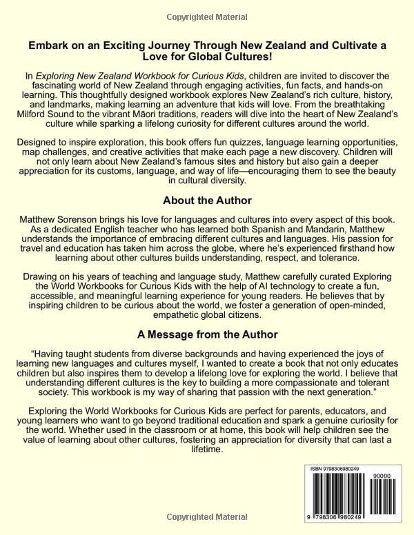 Exploring New Zealand Workbook For Curious Kids: A Fun, Interactive Guide to New Zealand's Special Places, Culture, and History! (Exploring the World for Curious Kids) - Image 2